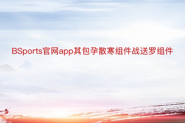 BSports官网app其包孕散寒组件战送罗组件