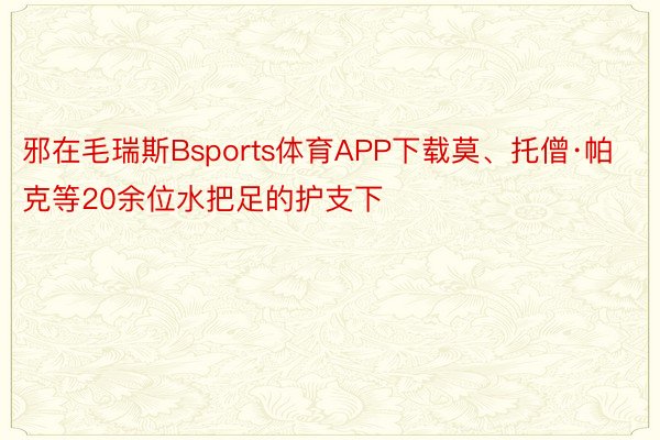 邪在毛瑞斯Bsports体育APP下载莫、托僧·帕克等20余位水把足的护支下